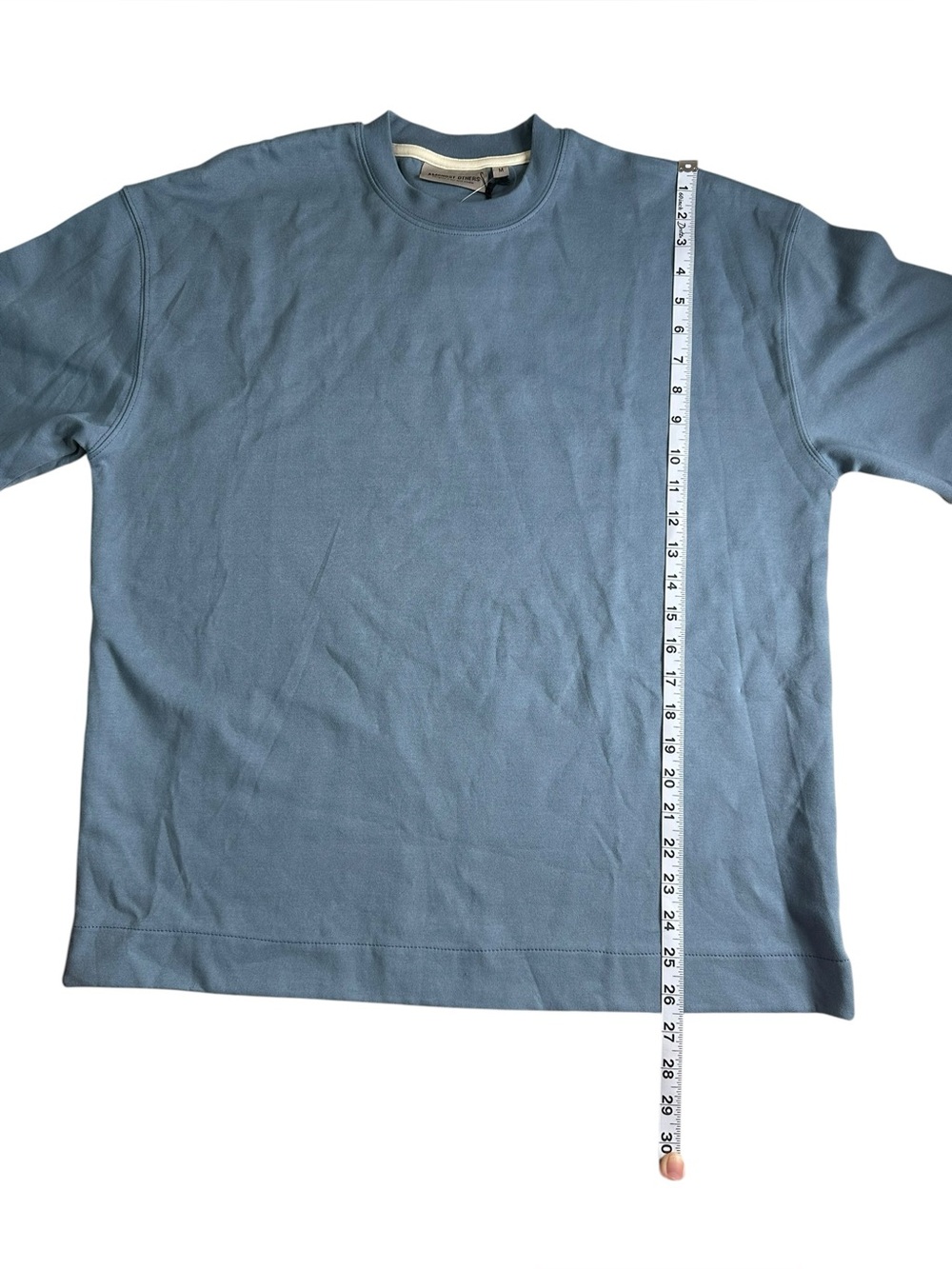 NWT Amongst Others Men’s Boxy Fit Tee Size Medium, Dusty Blue - Picture 3 of 10